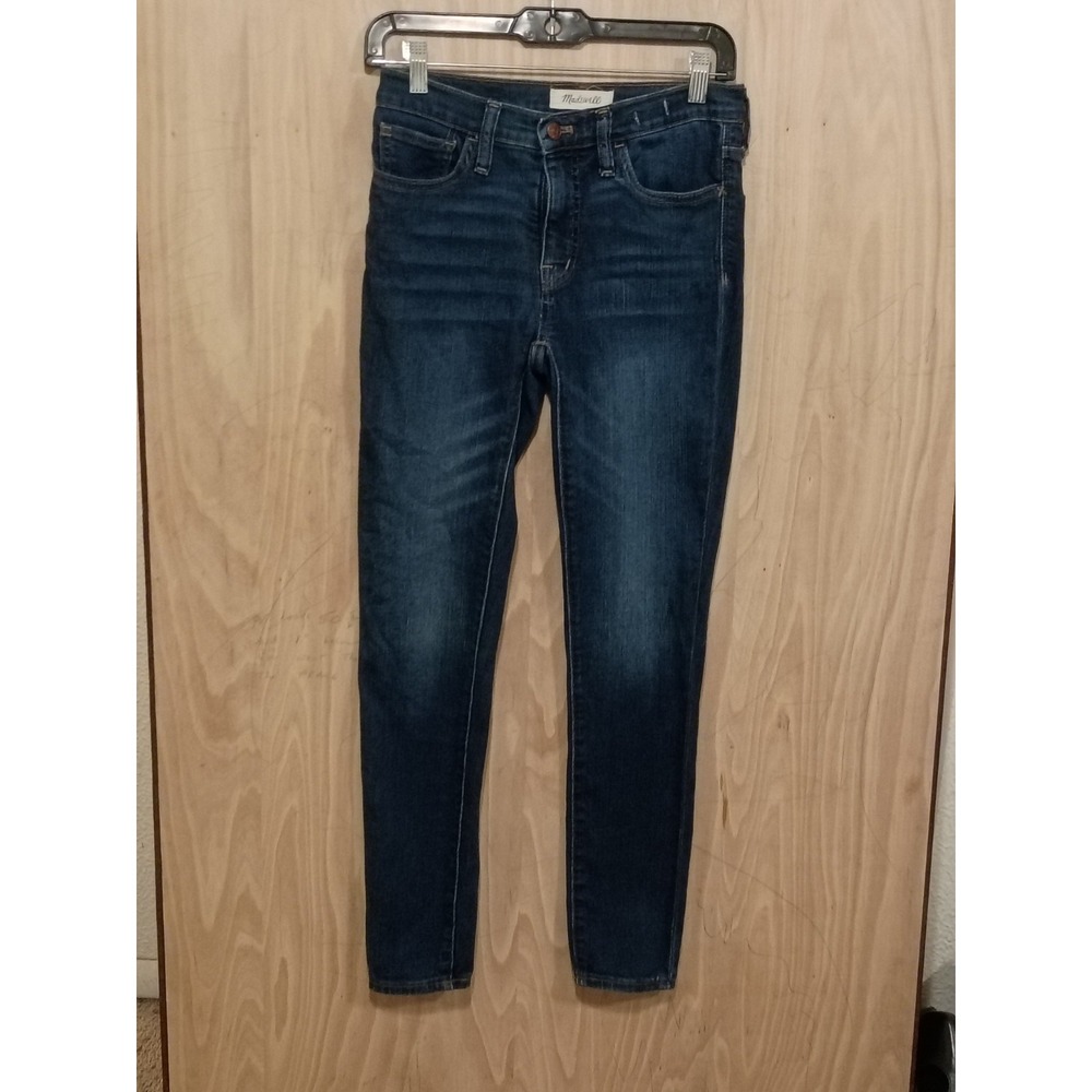 Madewell 9" Mid-Rise Skinny Blue‎ Denim Jeans Size 25